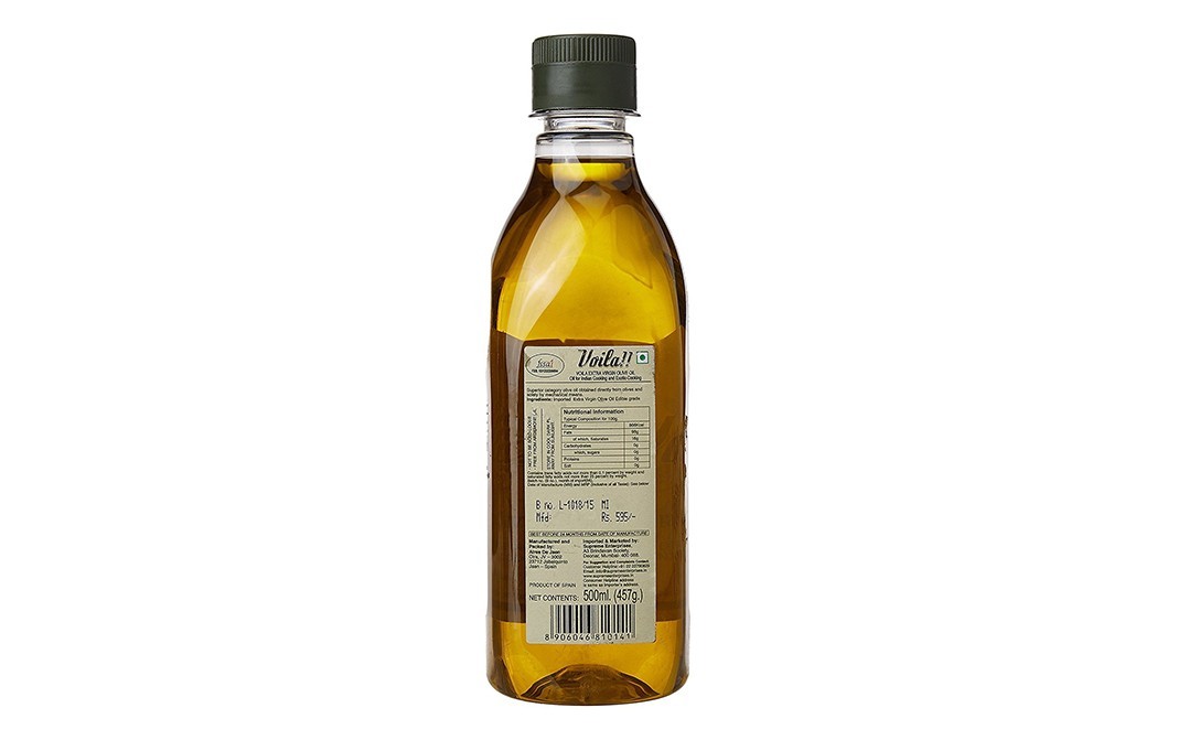 Voila Extra Virgin Olive Oil    Plastic Bottle  500 millilitre